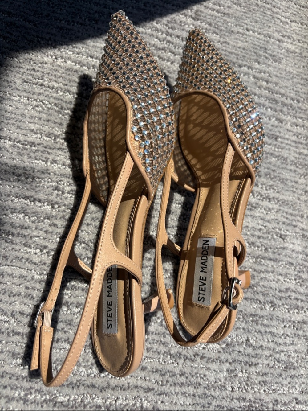 Steve Madden Rhinestone Slingback Pointed Heels - Picture 4 of 4